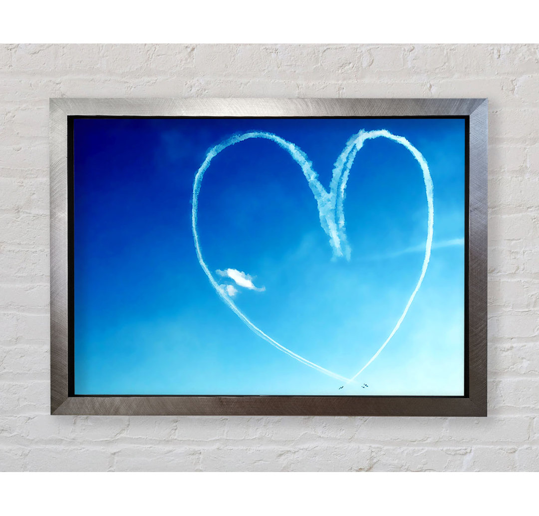 Love Heart Skies - Einzelne Bilderrahmen Kunstdrucke