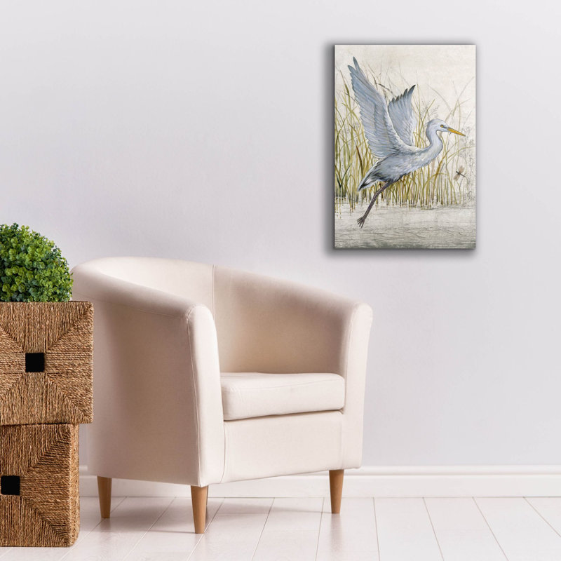 «Heron Sanctuary I» par Tim O'toole, art mural sur toile, H 26 po x l 18 po x P 0,75 po