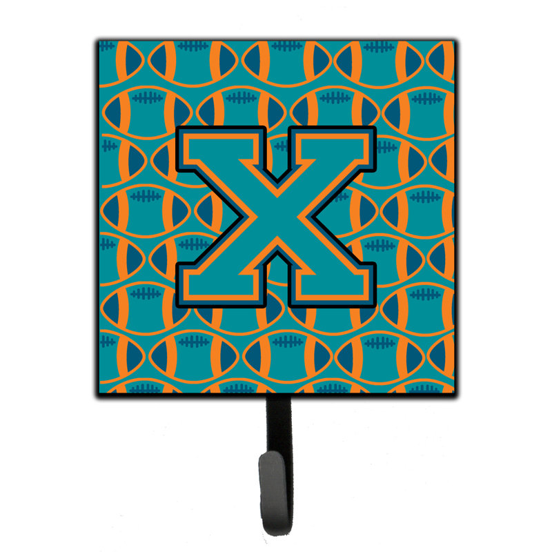 Chaman Metal Wall Organizer with Key Hooks, Aqua/Orange/Marine Blue