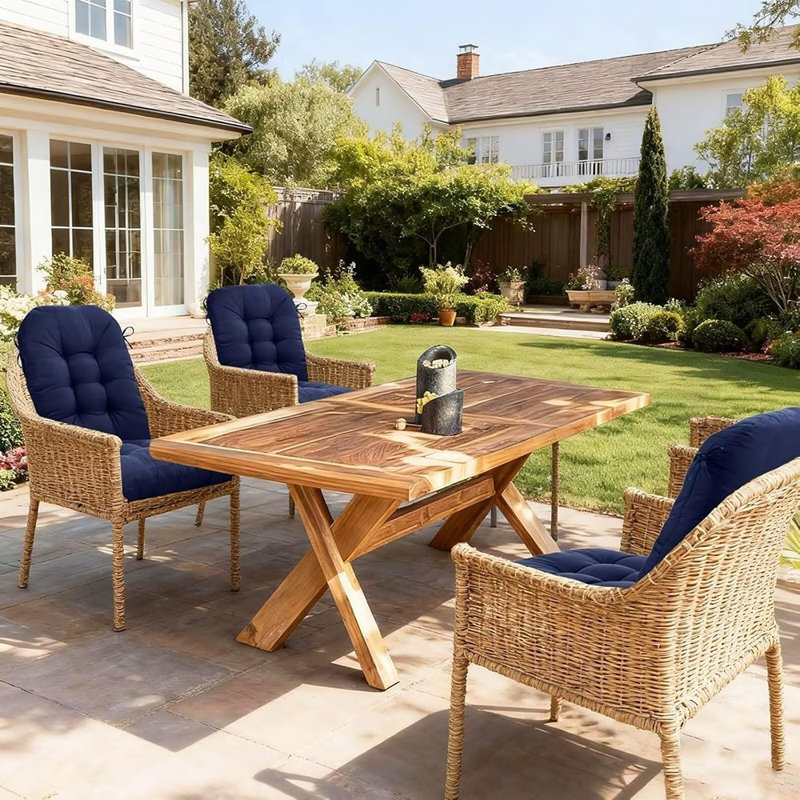 Coussin de chaise de patio imperméable avec coussins et coussins de chaise capitonnés pour l'intérieur et l'extérieur