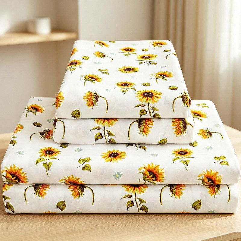 Ensemble de literie confortable à motif de fibres fines brossées doubles, draps de 15 po de profondeur