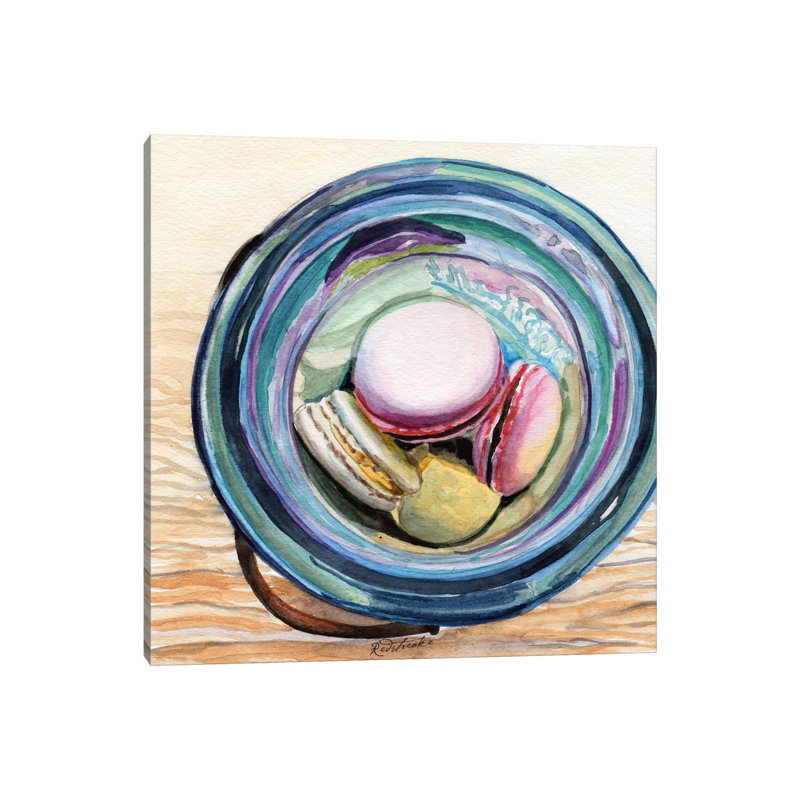 Macaron Ball Jar by Jennifer Redstreake - Wrapped Canvas Painting, 66.04 cm H x 66.04 cm W x 1.91 cm D