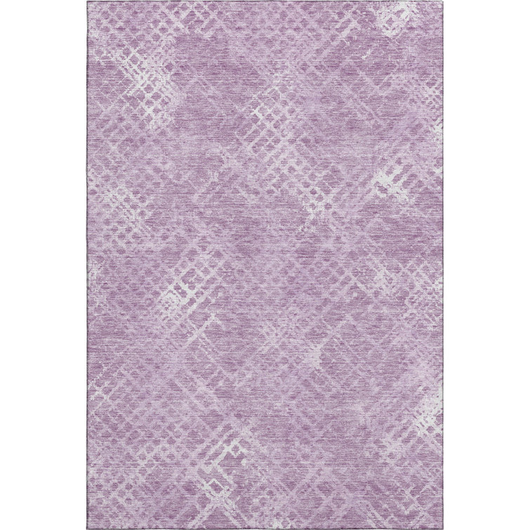Premium Machine Washable Prisco Lavender Rug