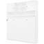 Grand lit de style blanc, fixé au mur à rayures, grand rangement et 6 panneaux décoratifs de taille blanche compatibles avec un matelas de 8 pouces, support fonctionnel de 600 lb