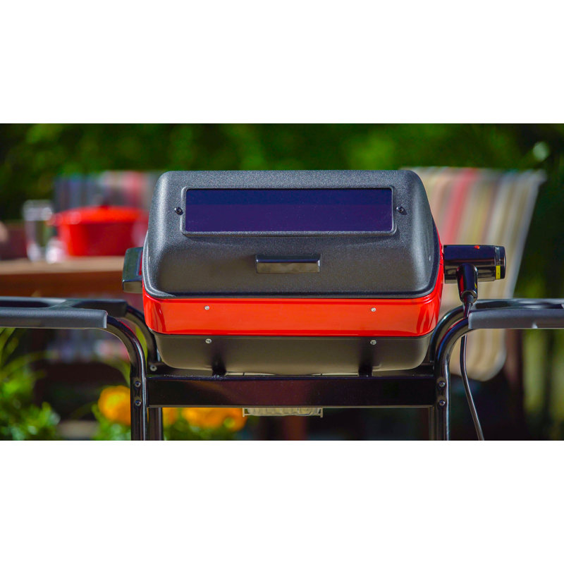 Americana Black Electric Cart Grill with Rotisserie and Smoker