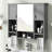 Grey Wall Mounted Bathroom Cabinet - Mirror & Spacious Interior Storage Ample Space
