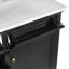 Meuble-lavabo autoportant de 36 po avec comptoir en céramique avec 4 tiroirs, porte à fermeture en douceur et trous de robinet pré-percés de 8 po (noir)