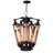 8-Light 22.4" Steampunk Geometric Chandelier, Adjustable Black Iron Pendant Light with E26 Base