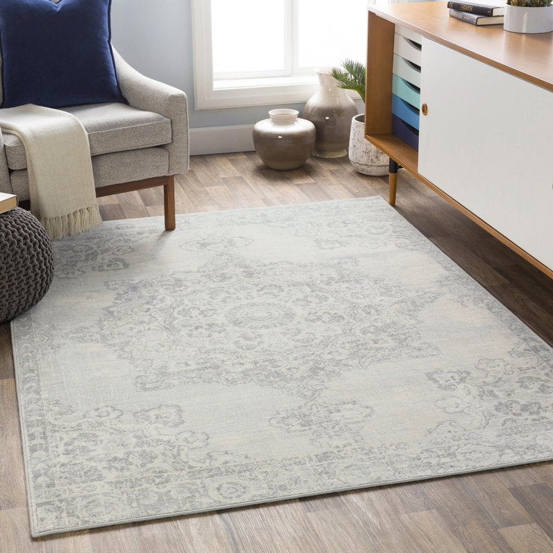 Maxence Power Loom Gray/Ivory Rug, Rectangle 129 x 180cm