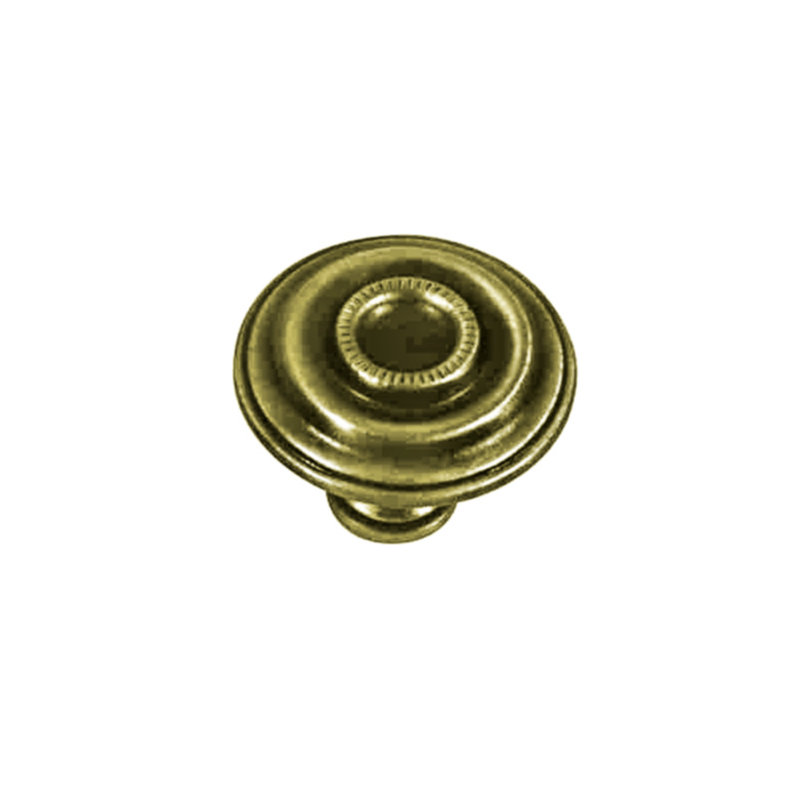 (Paquet de 5) Bouton décoratif de 1-3 / 4 po en laiton antique