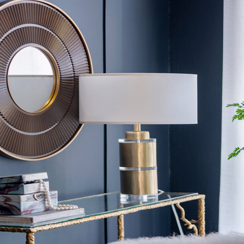 Table Lamp, With Drum Shade
