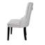 Chaise de salle à manger en cuir Pu blanc (ensemble de 2) avec pieds en bois espresso Madrid