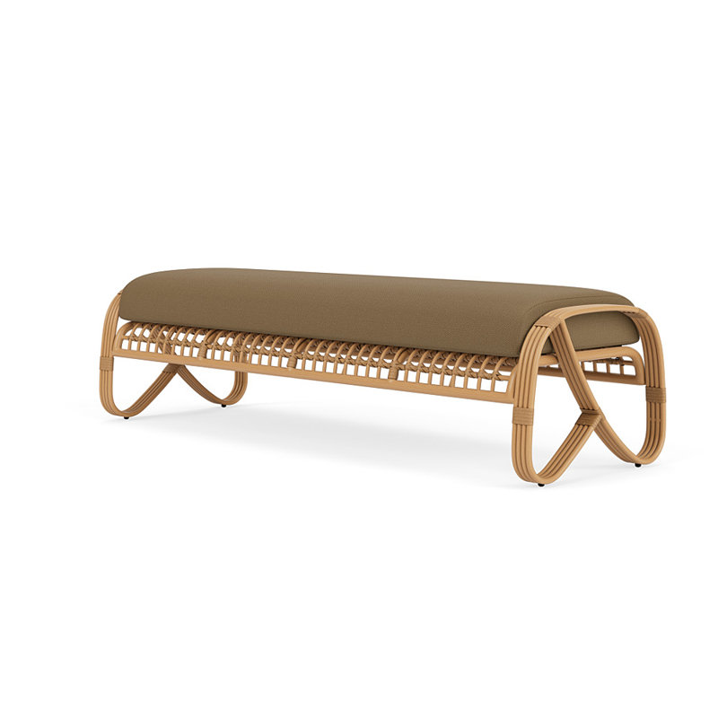 Riviera Outdoor Bench, Reflections Straw