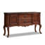 Console rétro en bois foncé avec 2 tiroirs et armoires-1147760174