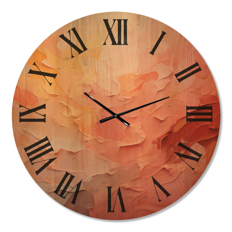 Grande horloge murale moderne en bois - Gradient Grace Artistry, Oversized
