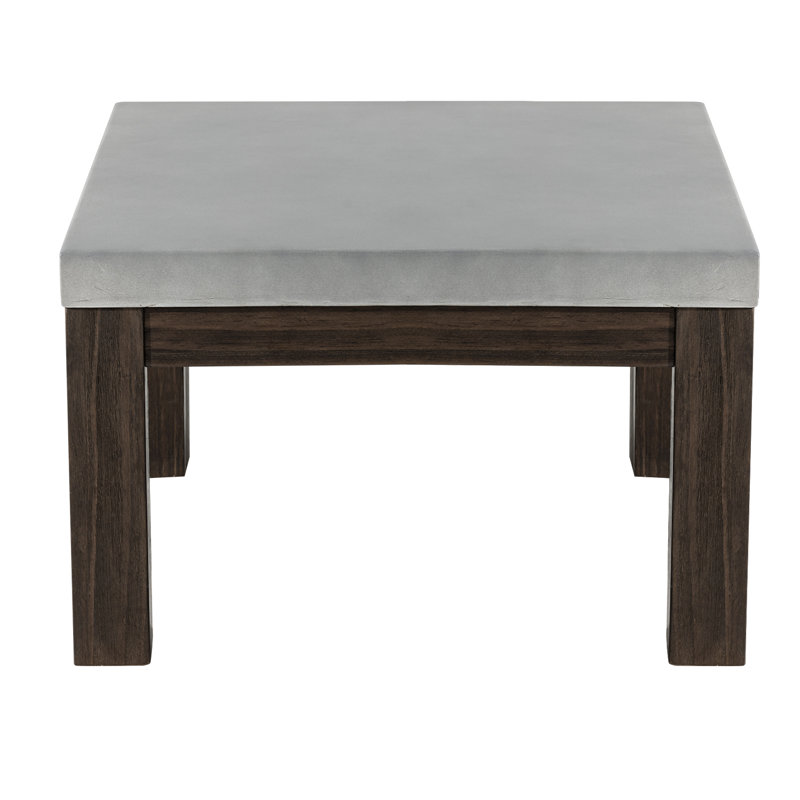 Momig Square Outdoor Side Table , 26'' in. W 26'' in. D, Gray/Brown