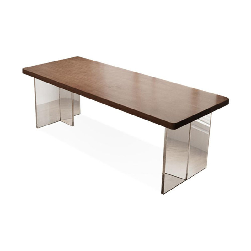 Walnut Rectangular Solid Wood desks, 29.53" H x 94.49" W x 27.56" D