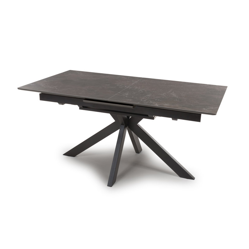 Nysa Extendable Metal Base Dining Table, 200" L x 160" W