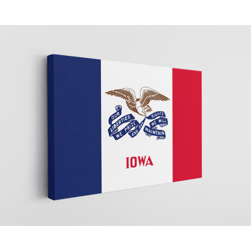«Iowa State Flag», impression sur toile tendue, L 60 po x H 40 po