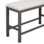 Ensemble de 6 tables de salle à manger à hauteur de comptoir avec 4 chaises et un banc pour la salle à manger-1306980168