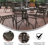Amlie Square Tempered Glass Metal Table with Smooth Ripple Design Top-451080737-451080738