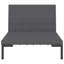 Canapé de jardin Vidaxl gris foncé