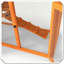 Grand refuge pour lapins 2 aires de jeu Poignées Rampes Plateau amovible Toit imperméable