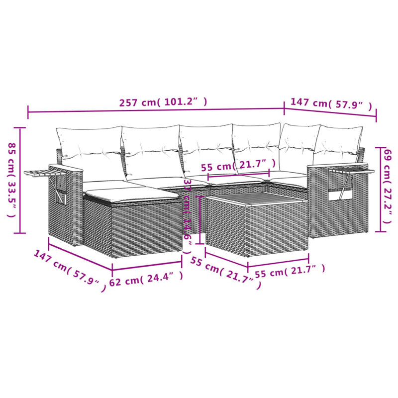 Vidaxl Garden Sofa Set