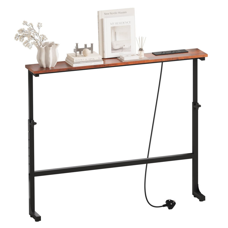 Narrow Console Table, 83cm H x 100cm W x 15cm D, Brown