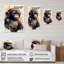 Mignon singe, art floral II - impression-1994485104-1994485133