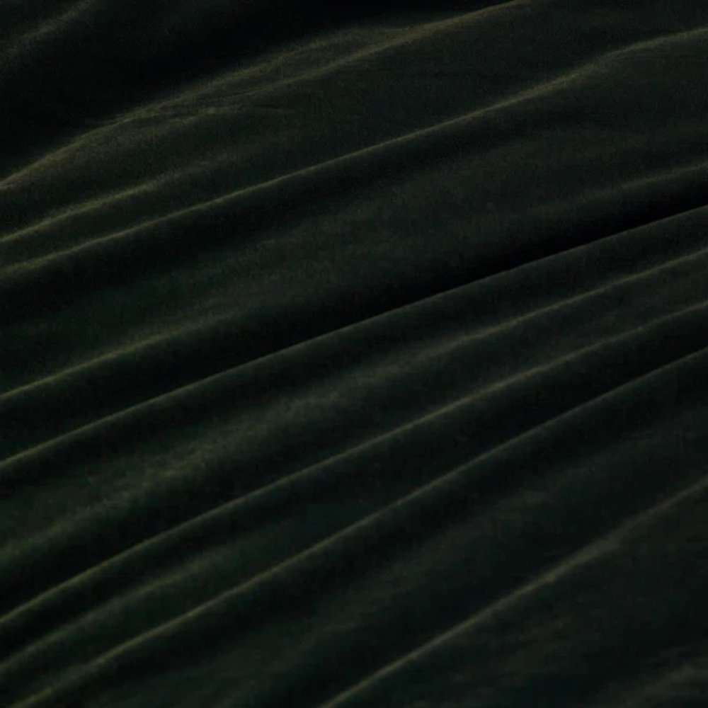 Estelle Velvet Comforter Set, King Comforter + 2 King Shams, Forest Green
