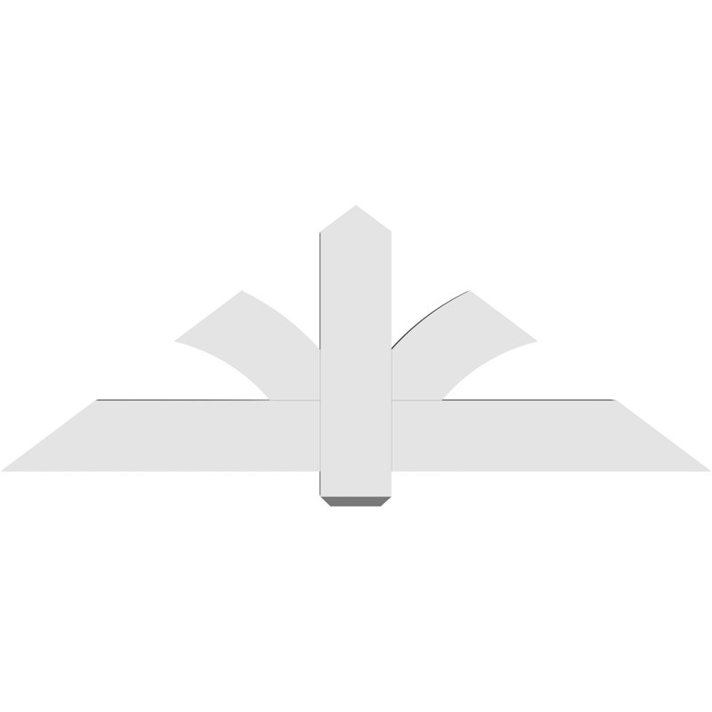 Support pour pignon en PVC Redmond, H 22,5 po x l 60 po (pas: 9/12), P 4 po x F 6 po