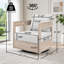 Fauteuil club d'extérieur pivotant en bois-1068995192