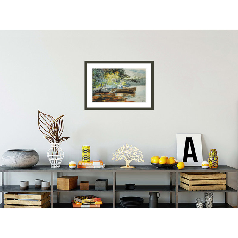 «A Good One Adirondacks» par Winslow Homer, impression giclée sur cadre, H 20,88 po x l 29,5 po