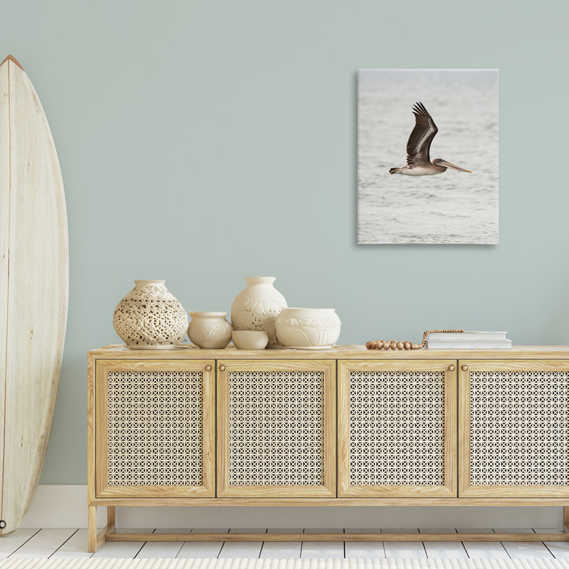  Pelican Over Sea Canvas Wall Art by Crystal Lynn Collins, 30" H x 24" W