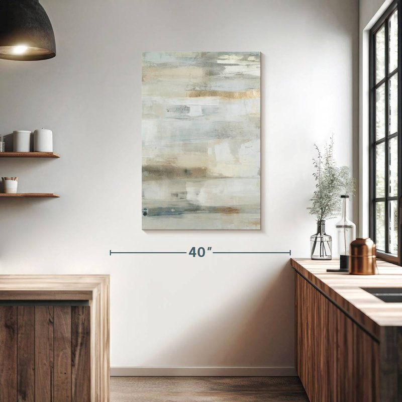 Avery Neutral Horizontal Abstract I, 39" H x 26" W