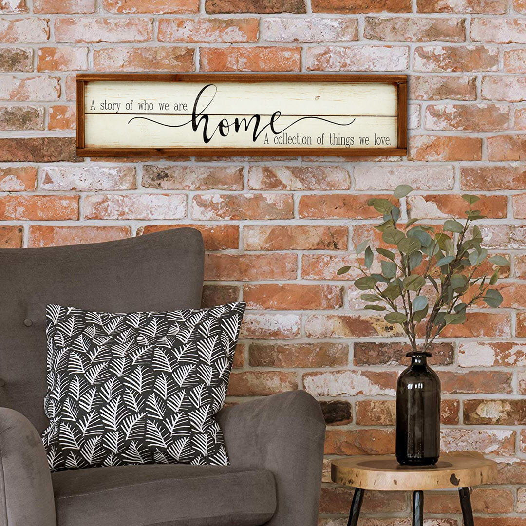 A Story of Who We Are Home Wood Framed Wall Décor Gracie Oaks