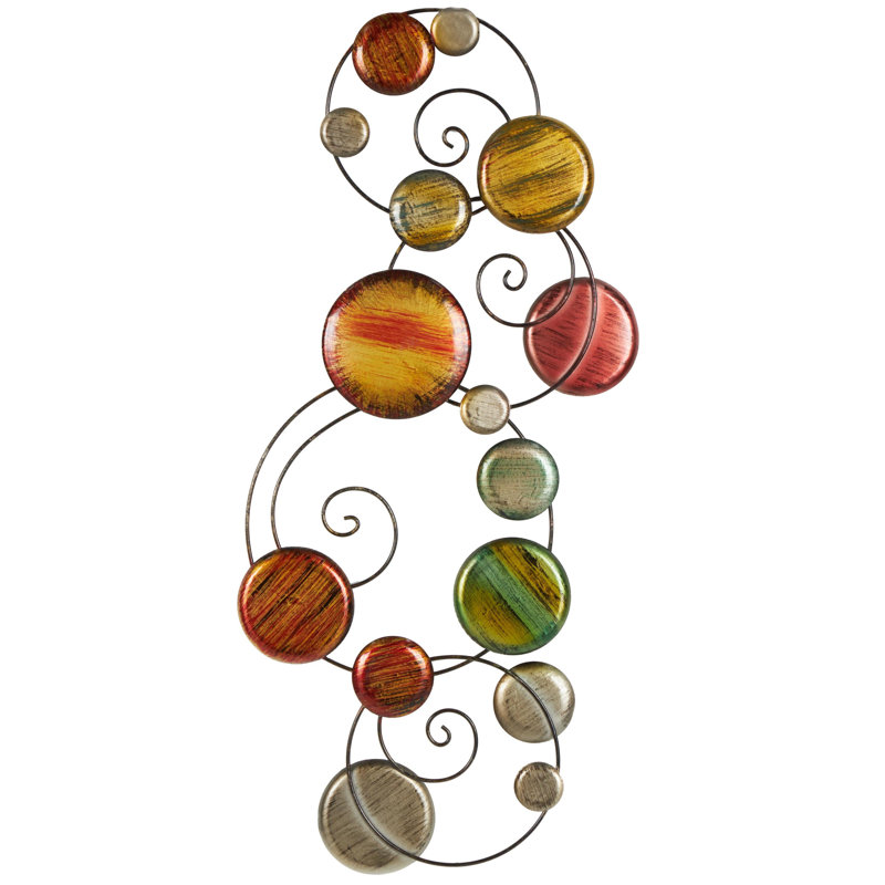 Metal Embossed Plate Home Wall Decor with Scroll Frame