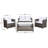 Anyuta Wood 4 - Person Patio Conversation Set with Cushions-547548607