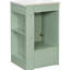 Meuble-lavabo de 20 po avec lavabo en céramique, rangement et tablettes latérales ouvertes pour salle de bain compacte