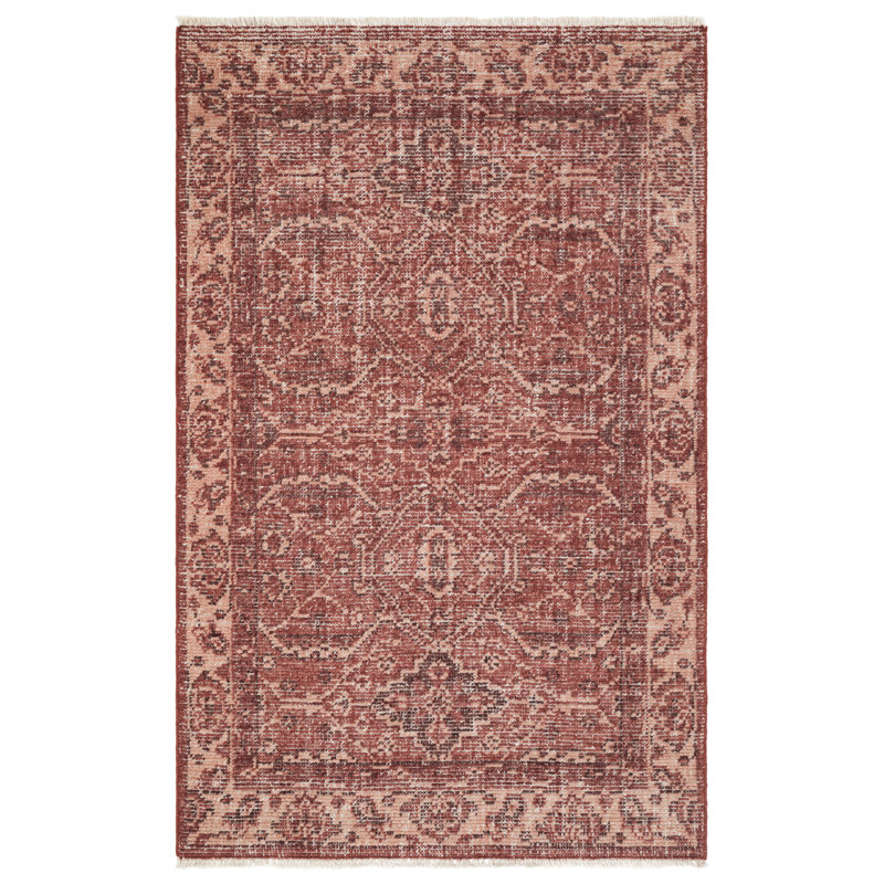 Tapis Gordon en laine noué à la main Dulcia, Rectangle de 5 pi x 8 pi