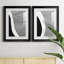«Black & White Abstract I», ensemble de 2 impressions encadrées-344711717-344711715