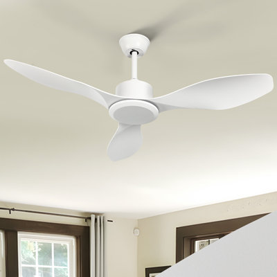 Karlena 48'' Ceiling Fan with Remote Control without Lights for Bedroom