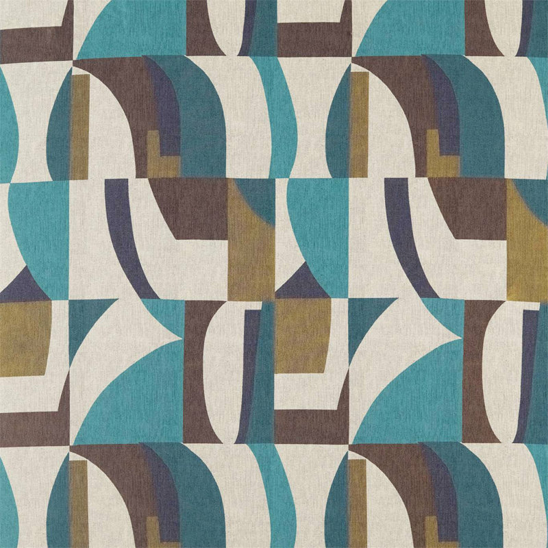 Bodega Fabric, Ink/Marine/Ochre