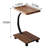 C Shaped Side Table Movable Sofa End Table Modern Coffee Table With Wheels For Small Spaces-1148717522