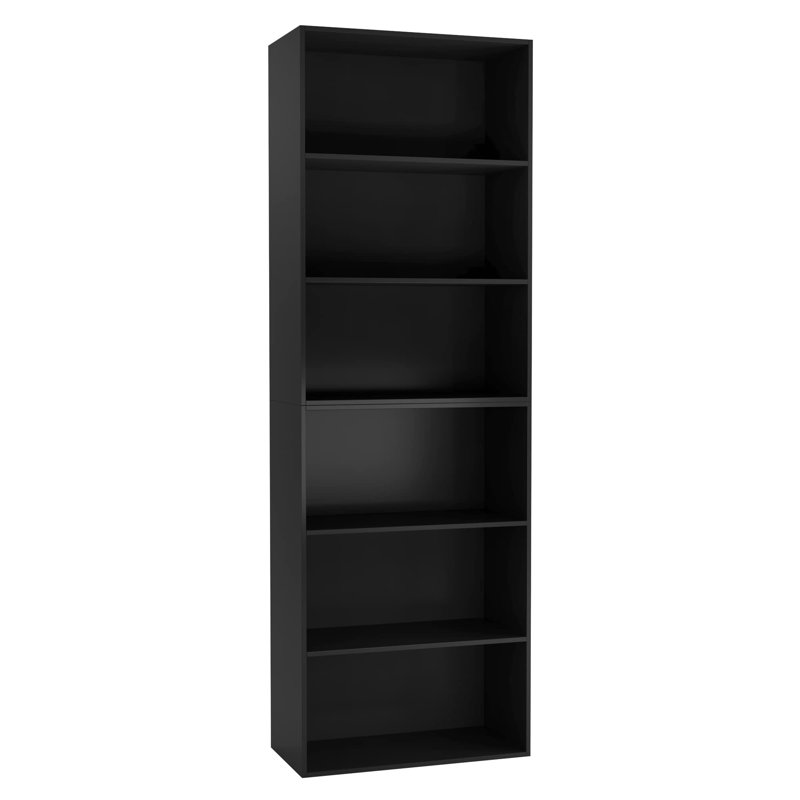 Lily-Maye 180 cm H x 60 cm W Standard Bookcase, Black