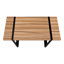 Bureau d'ordinateur, bureau personnel, ordinateur portable, L 48 po, travail, stratifié brun, métal noir, contemporain, moderne-123266610