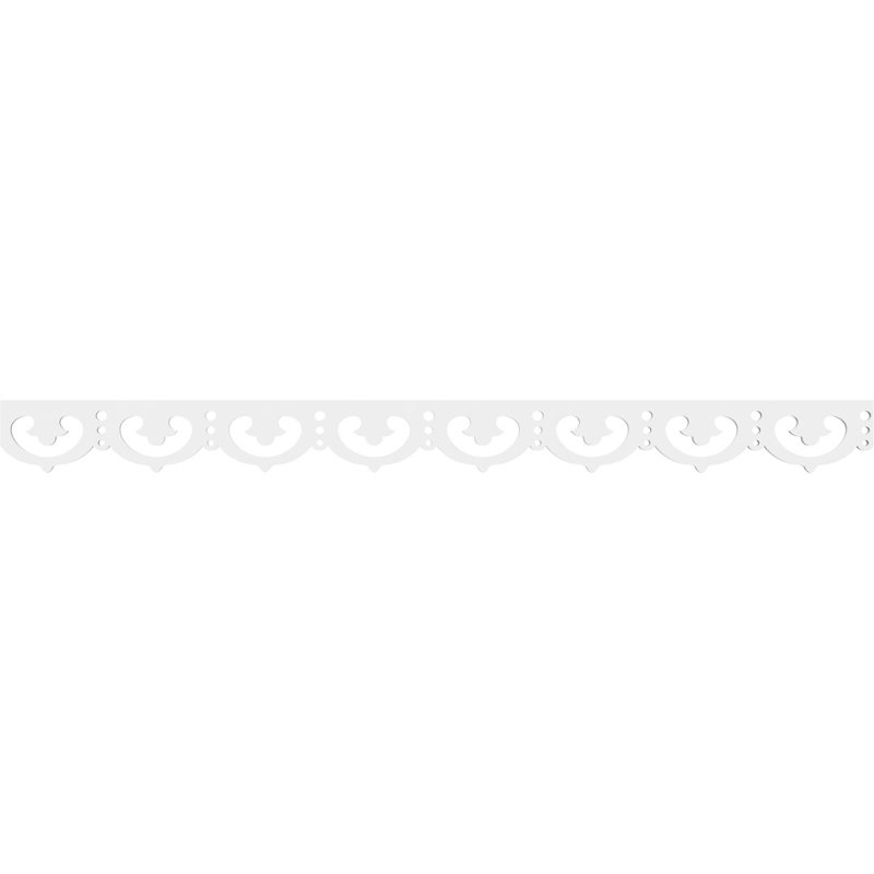 Garniture de course en PVC de qualité architecturale Carmella, H 4 po x L 48 po x P 0,63 po