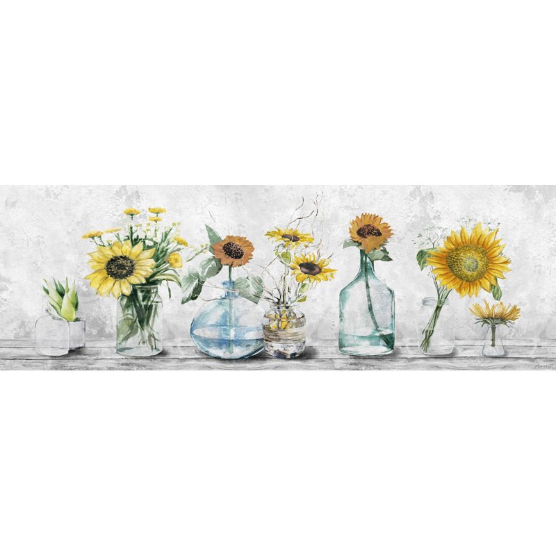 Sunflowers Spot - Peinture sur toile, H 15 po x l 45 po x P 1,5 po