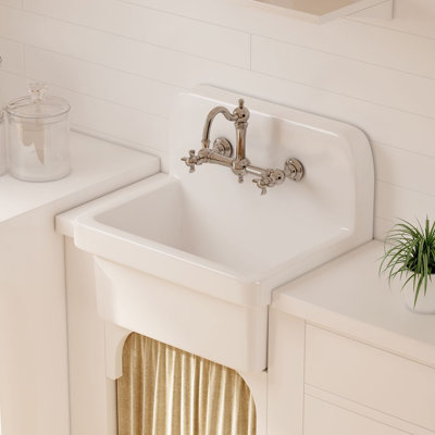 Mason 21" Farmhouse Laundry Sink, Vitreous China Wall-Mount Utility Sink